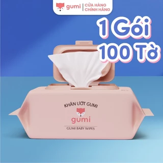 1 gói khăn ướt GUMI không CỒN không PARABENS cao cấp dành cho em bé, cực kì an toàn