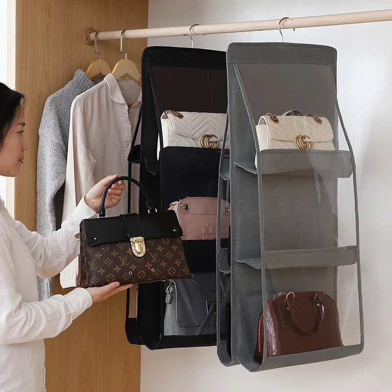 Túi treo giỏ xách 6 ngăn đa năng cao cấp chắn bụi tiện dụng -BA91