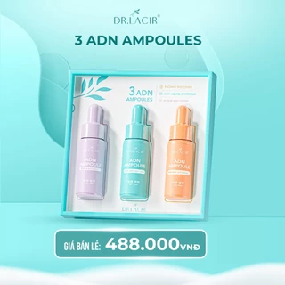 Serum Dưỡng Da 3 ADN Drlacir Hộp 3 chai Giúp dưỡng ẩm Phục hồi da Làm mờ vết thâm nám