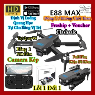 Flycam E88 Max Mini, Camera 4K Quay Phim Và Chụp Ảnh Trên Cao Hình Ảnh Sắc Nét Bằng Cách Kết Nối Wifi Với Điện Thoại