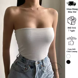 ÁO ỐNG DÁNG DÀI JUNE.SG - Áo Cotton Ôm sát Không Viền D075