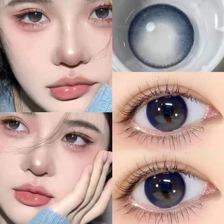 ( 𝐇𝐚̀𝐧𝐠 𝐂𝐨́ 𝐂𝐚̣̂𝐧 ) 💧 Kính áp tròng lens blue phong cách tây douyin size giãn nhỏ - Hạn sử dụng 12tháng