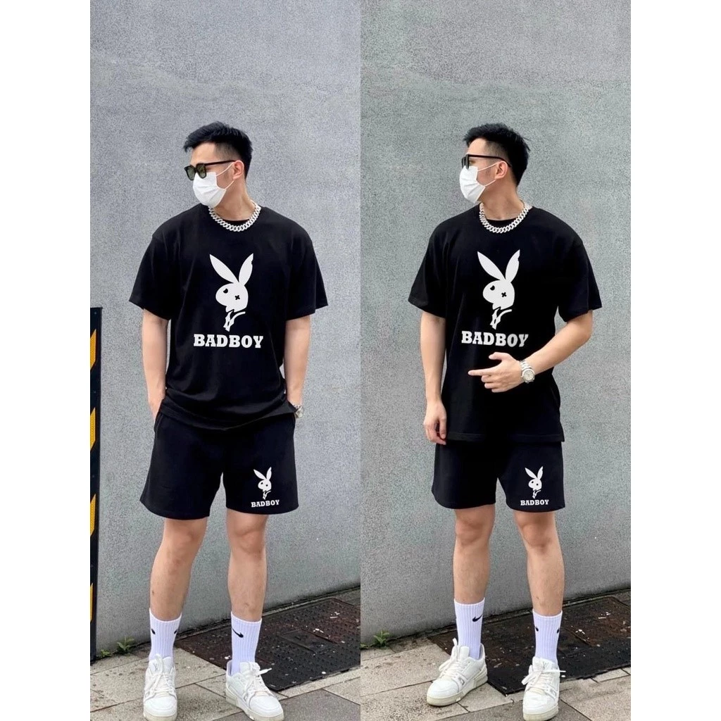 Bộ Hè Nam Nữ In Chữ BADBOY Cực Mát Cho Mùa Hè