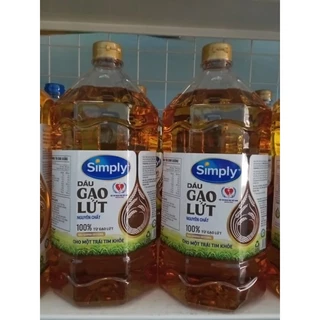 Dầu ăn simply đậu nành, simply gạo lứt chai 2L