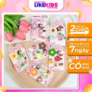 Set kẹp cho bé gái hình BÔNG HOA - LikeKids