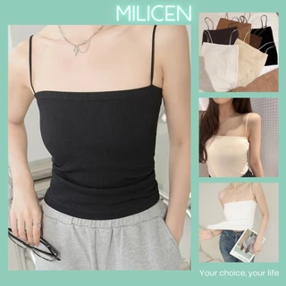 Áo Bra Nữ MILICEN Ống Gân Tăm Kiểu Dáng Dài Có Đệm Mỏng Bra Nữ Đây Mảnh Chất Cotton Co Giãn Mã 604