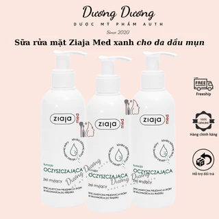 Sữa rửa mặt Ziaja Med xanh cho da dầu mụn 200ml Ba Lan