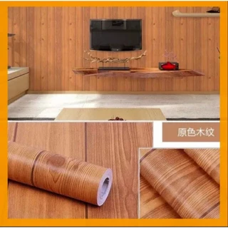 Giấy dán tường giả gỗ NAMBO Decor,decal có sẵn keo kích thước dài 10m x 45cm
