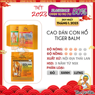 1 HỘP Cao Dán Con Hổ Thái Lan Đủ Size - Tiger Balm Medicated Plaster- RD Warm & Cool & Back Patch