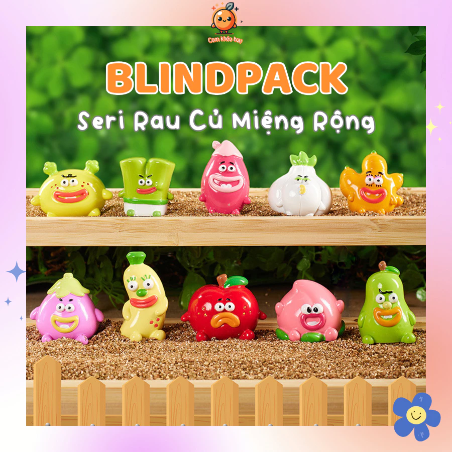 Blind pack/ túi mù seri Rau củ miểng rộng cute, sưu tầm charm quà tặng, trang trí(mẫu ngẫu nhiên)