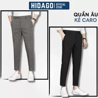 Quần âu cao cấp hoạ tiết karo chất đẹp thương hiệu HIDALGO