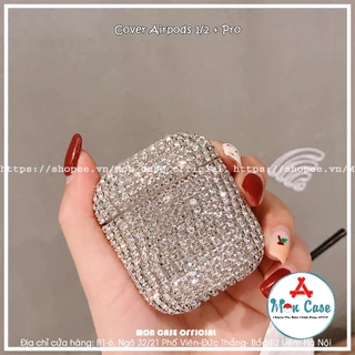 [Kim Cương] Ốp tai nghe Airpod 1 2 Pro đính đá kim cương lấp lánh - Hot trend 2021 Bling bling