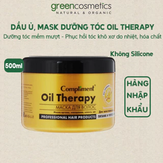 Dẩu ủ, mask cho tóc Compliment Oil therapy phục hồi, dưỡng tóc mềm mại 500ml