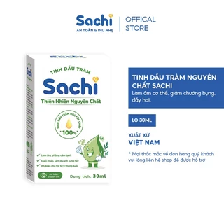 Tinh Dầu Tràm Nguyên Chất Sachi Giúp Giảm Chướng Bụng, Đầy Hơi, An Toàn Cho Trẻ Nhỏ 30ml