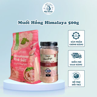 Muối Hồng Himalaya Organic Nhập Khẩu Pakistan Loại Hạt Mịn Dùng Làm Gia Vị Nấu Ăn Làm Đẹp 500g