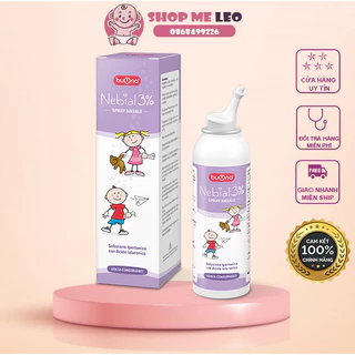 Bình xịt Nebial, Nebianax 3% Spray - Nước muối ưu trương, rửa mũi an toàn cho trẻ em và người lớn