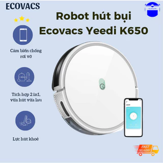 Robot hút bụi lau nhà Ecovacs Yeedi K650, lau hút đồng thời