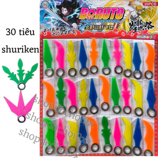 Vỉ 30 chiếc shuriken nhựa 3 cánh đồ chơi naruto