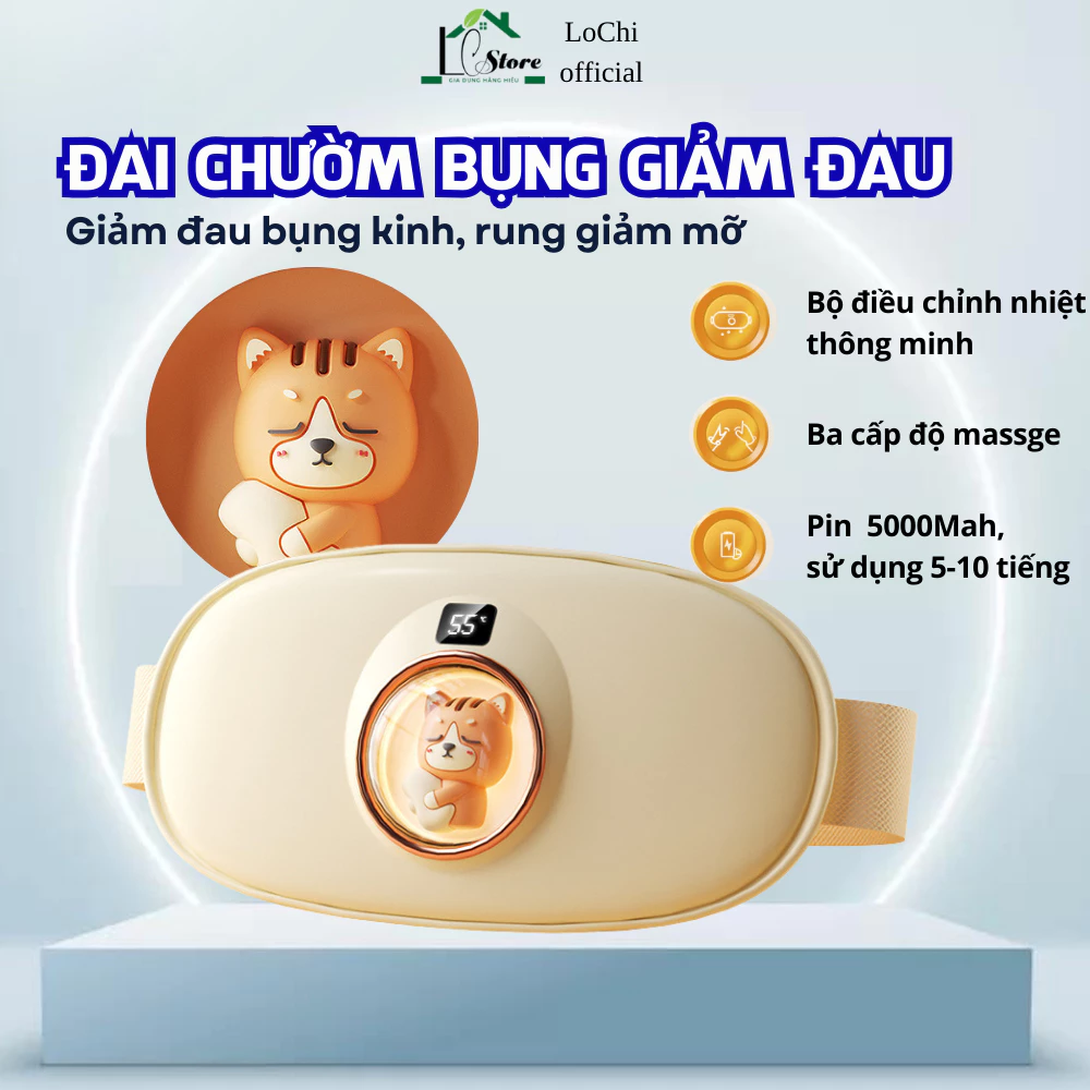 Máy massge giảm đau bụng kinh, dung lượng pin lớn và an toàn sử dụng, bảo hành 6 tháng