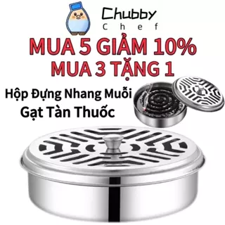 【SỰ KIỆN GIỚI HẠN THỜI GIAN 】Hộp Đựng Nhang Muỗi,Gạt Tàn Cao Cấp Bằng Thép Không Gỉ Có Nắp An Toàn