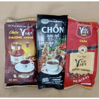 combo 1.5kg cà phê hương chồn, ưu việt đỏ,ban mê,thượng hạng,