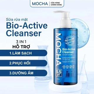 Sữa rửa mặt MOCHA Bio Active Cleanser 300ml dịu nhẹ lành tính, cho da dầu mụn nhạy cảm