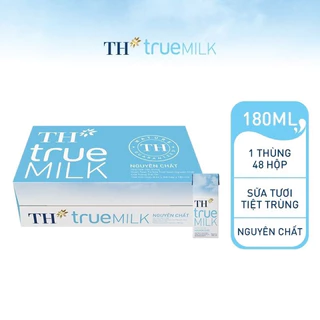 thùng 48 hộp sữa TH true milk nguyên chất 180ml