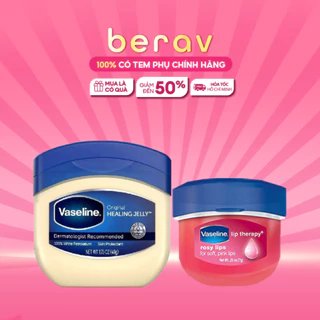 Combo Sáp son môi Vaseline Rosy Lips & Sáp đa năng Vaseline Pure Petrolium Jelly 49gr +7gr