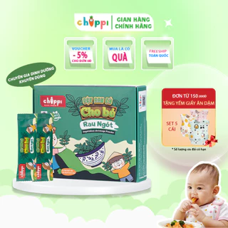 Bột rau củ, bột rau củ sấy lạnh vị RAU NGÓT nguyên chất Chippi (hộp18gram) ăn dặm cho bé cung cấp đầy đủ chất dinh dưỡng