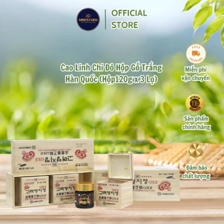 Cao Linh Chi Đỏ Hộp Gỗ Trắng Hàn Quốc (Hộp120g x 3 Lọ)