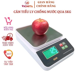 Cân chống nước nhà bếp Qua 5KG, Cân chính xác cao dùng cân thực phẩm kích cỡ nhỏ