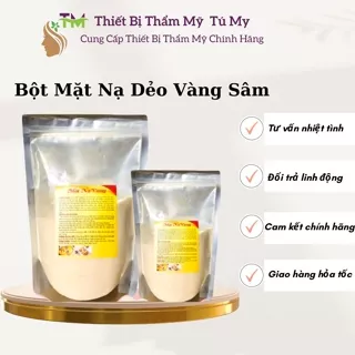 Bột Mặt Nạ Dẻo Vàng Sâm Colagen -  Ngăn Ngừa Thâm Mụn Gói 500g 1kg