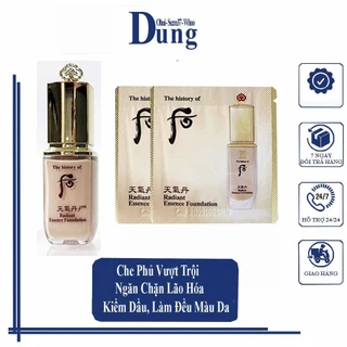 Combo 30 Gói Sample Kem Nền Whoo Tái Sinh Che Khuyết Điểm Essence Radiant Foundation 1mlx30