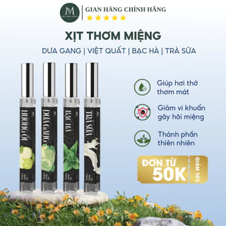 Xịt thơm miệng Mộc Nhiên Hương cho hơi thở thơm mát, giảm hôi miệng giúp ngăn ngừa vi khuẩn 10ml