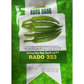 Hạt giống Đậu Bắp Xanh Lai F1 Rado 323 (5g~100 hạt) thân lùn - trái sai, trồng quanh năm - Hạt giống Rạng Đông