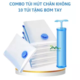 Combo túi hút chân không đựng quần áo chăn gối đủ size tiện lợi