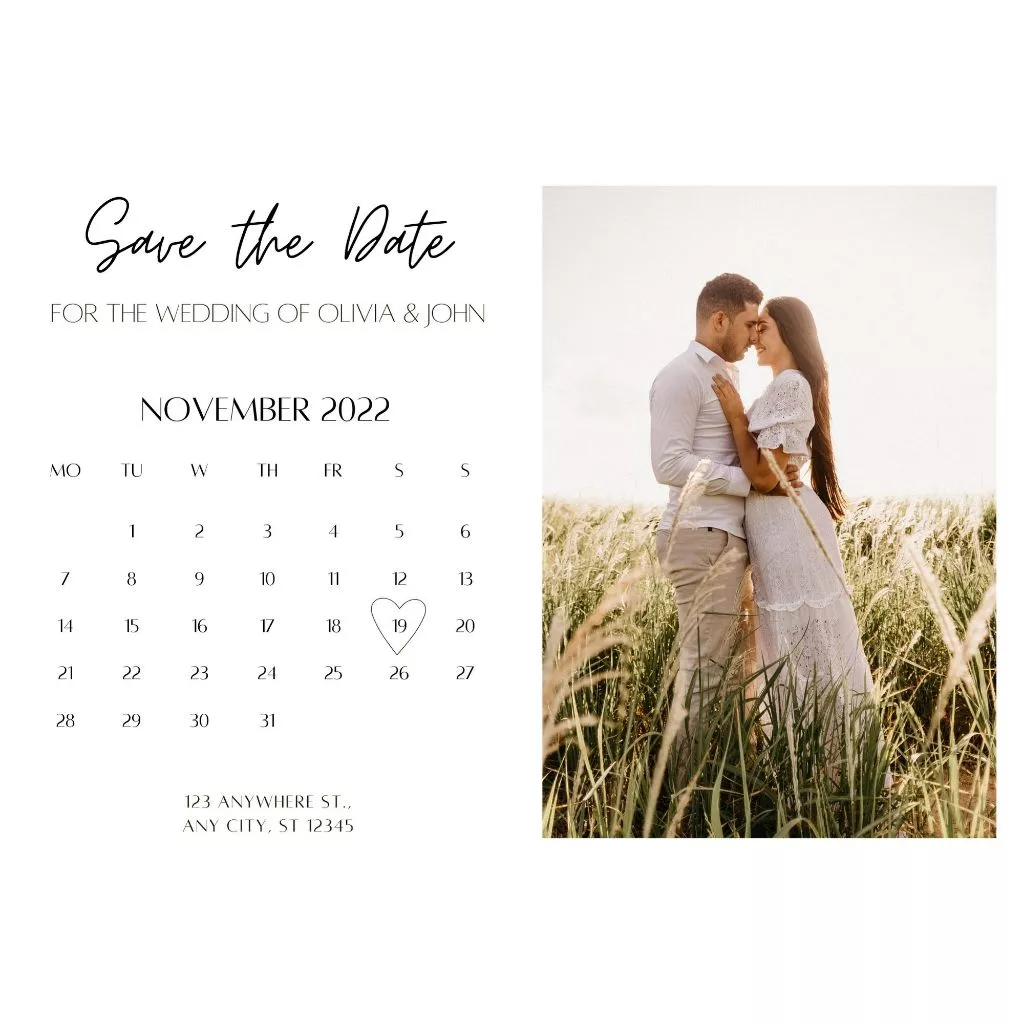 Khung ảnh ngang thiết kế theo yêu cầu Save the date Tini Printing dùng in ảnh để bàn, in hình treo tường