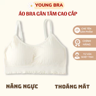 Áo 2 Dây Có Mút Không Gọng Coton Thun Gân Young Bra – Áo Bra Nữ Không Gọng Croptop Thể Thao Thoáng Mát Co Giãn OYC07