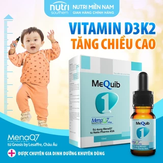 [Combo 2 Hộp] Vitamin D3K2 MK7 (MenaQ7) MEQUIB 1- Tăng Cường Hấp Thu Canxi Và Phát Triển Chiều Cao (Chai 10ml)