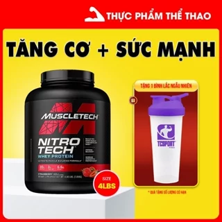 Sữa Tăng Cơ săn chắc Boby - Nitro Tech Hộp 4lbs (1.8Kg) - Nhiều Mùi - Hàng Chính Hãng Muscletech USA