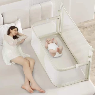 [SIZE LỚN + MÀN] Quây Cũi Chung Giường Trẻ Em Babybed, kích thước rộng rãi, khung thép chắc chắn, vải bọc êm ái, BH 12T