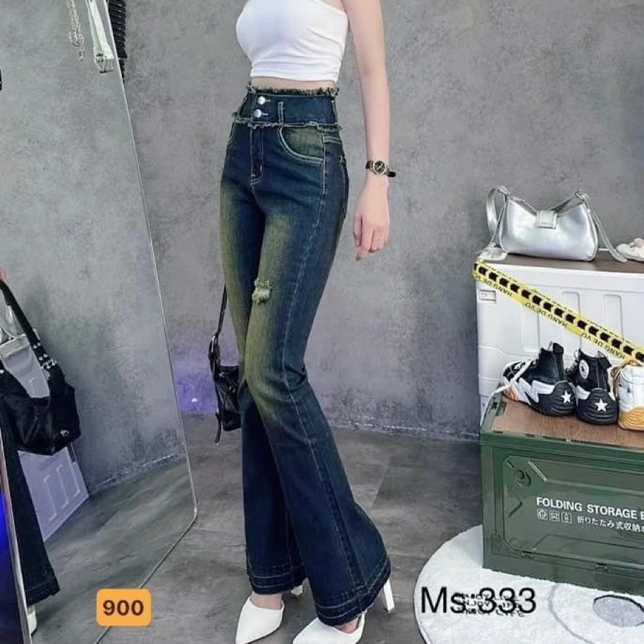 Quần jean nữ ống loe cao cấp mẫu mới thời trang Bi_shop173 ms900