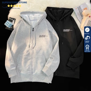 Áo Khoác Hoodie Zip Phù Hợp Nam Nữ Chất Nỉ Bông Cao Cấp