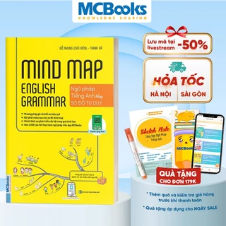 Sách - Mindmap English Grammar - Ngữ Pháp Tiếng Anh Bằng Sơ Đồ Tư Duy Cho Người Học Căn Bản - Học Kèm App