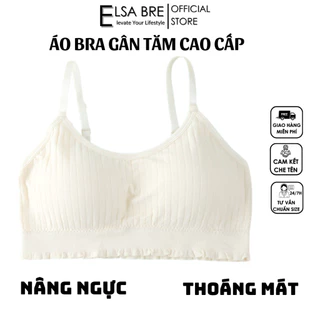 Áo Lót Nữ Không Gọng Croptop Thể Thao Co Giãn Elsa Bre – Áo Hai Dây Có Mút Mỏng Không Gọng Thấm Hút Thoáng Mát OEC07