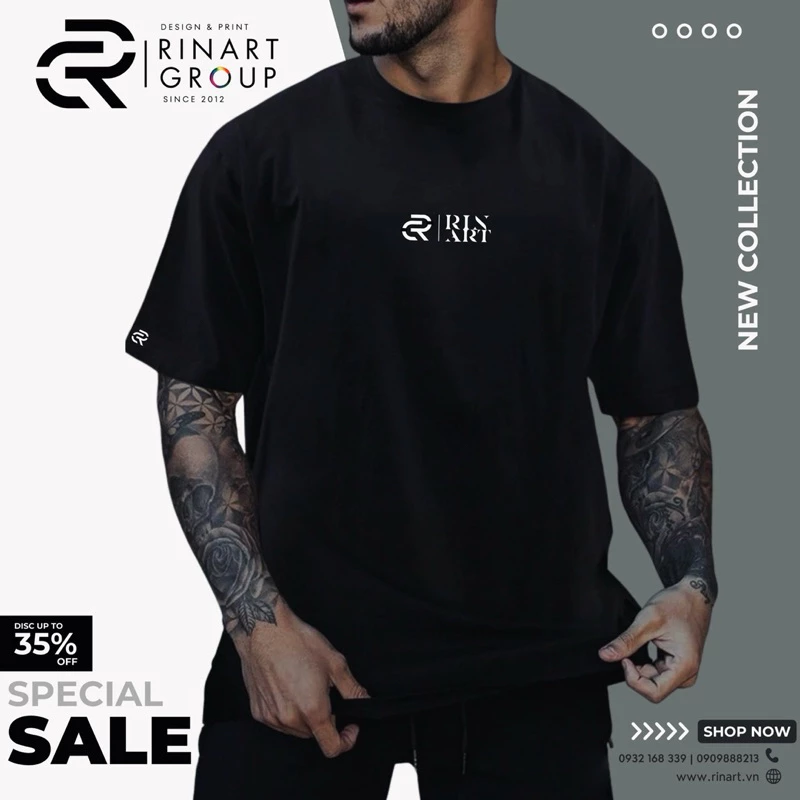 Áo thun unisex local brand Rinart cotton 100%