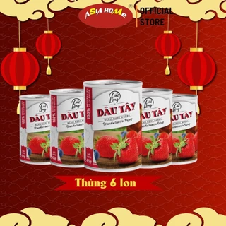 [SALE] Thùng 6 Lon Dâu Tây Ngâm Nước Đường 425g, Thực Phẩm Đóng Hộp