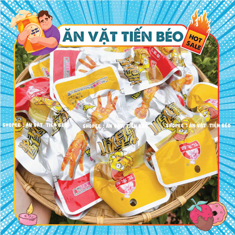 [5 CHIẾC] Chân Gà Tứ Xuyên, Chân Gà Cay Tứ Xuyên Gói 35G, đồ ăn vặt Nội Địa