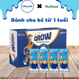 Sữa pha sẵn Nuvi Grow NutiFood - Thùng 48 Hộp 110ml/180ml - Phát triển chiều cao