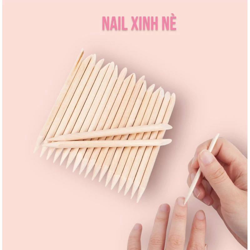 Sỉ từ 30c Que gỗ đẩy da chết gắn nailbox